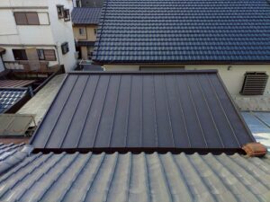 京都市のご住宅にて瓦棒葺き替え工事 施工後