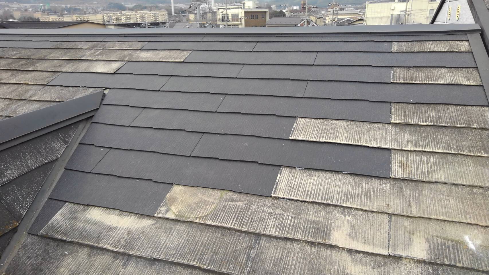 京都府宇治市にて屋根修理〈スレート屋根の差し替え工事〉 施工後